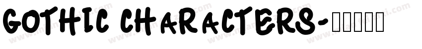 GOTHIC CHARACTERS字体转换